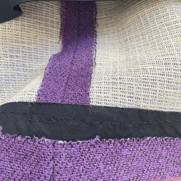 Vintage 80s 1980s Wool Purple Peacoat Double Breasted Women Size Medium Classic - Picture 12 of 12